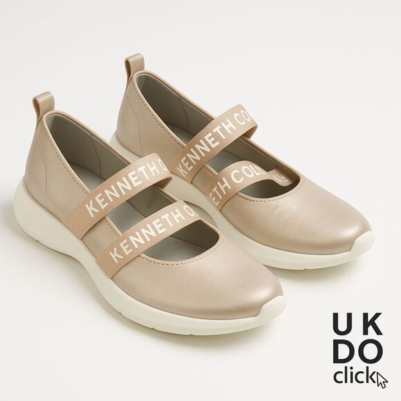 Kenneth Cole Mary Jane Flats Women’s Size 2 Beige Strap Comfort Walking Shoes - Picture 9 of 10